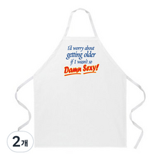 애티튜드에이프런즈 댐 섹시 에이프런, 혼합 색상, 2개