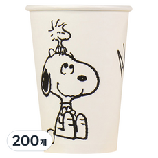 LiLFANT Peanuts微笑史努比家庭派對單色紙杯 390ml 隨機出貨, 200個