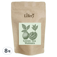 라이퍼리 전통간식 호두정과 녹차맛, 80g, 8개