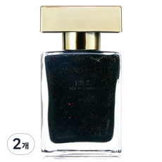 J&F Tipsy Knights 無味高光澤水性指甲油 F909201, 15ml, 黑金色珠光, 2個