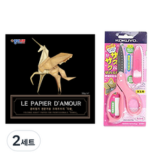 DOnG-A Pms Jong Ie Nara 15000 牛皮紙組 50cm + 國譽 SAXA Fly Cap 剪刀 粉紅色, 10 種顏色, 2個