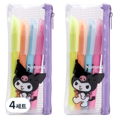 三麗鷗角色彈性體4色螢光筆組