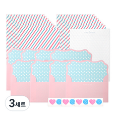 Tuyoung Design 甜蜜信紙組, 粉紅色, 3套