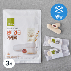 ORGA 현미 앙금 가래떡 (냉동), 500g, 1개입, 3개