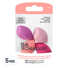 REAL TECHNIQUES 迷你奇蹟底妝海綿4件組, 5套, 混合色