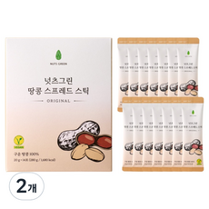넛츠그린 짜먹는 저당 땅콩 스프레드 스틱 14p, 280g, 2개