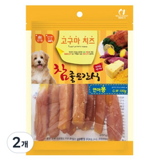 헬로도기 강아지 고구마치즈 육포 간식, 연어봉, 100g, 2개
