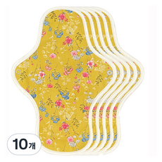 이채 플라워 날개형 면생리대 옐로우플로라, 10개, 1개입, 오버나이트