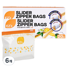 EZn이지엔 슬라이더 지퍼백, 소(S), 20개입, 6개