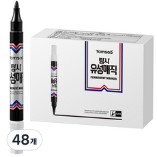 Tamsaa 油性麥克筆 圓頭, 黑色, 48個