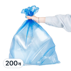 YAMUJIN 大型分類回收平板塑膠袋 藍色, 200個, 40L