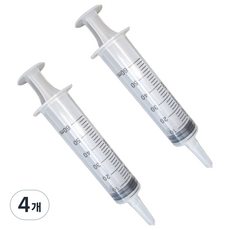 케리빙 강아지 피딩 주사기, 60ml, 4개
