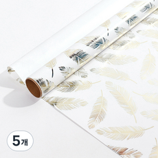 미소로운 포장지 43 x 300 cm, 골드 깃털, 5개