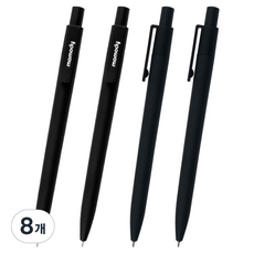 Momodi 超低黏度按壓式Moment原子筆 0.38mm, 黑色, 8個
