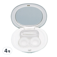 아이칸 거울 렌즈 케이스, 화이트, 4개