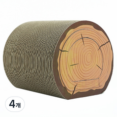고양이 네코야 통나무 스크래쳐, 브라운, 4개