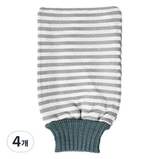 아루아 요술 때밀이 타올, 그레이, 4개, 1개입