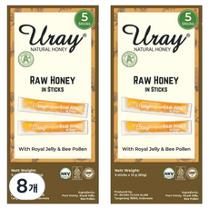 우라이 허니 에이플러스 스틱 5p, 60g, 8개