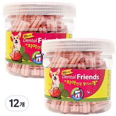 댕댕스타 강아지 덴탈프렌즈 껌, 딸기, 300g, 12개