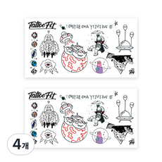 Tattoo Agent Tattoo Fit 日常紋身貼紙 NORMAL TATTOO, N03 TO THE SPACE, 4個