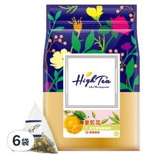 High Tea 伂橙 果乾茶 洋甘菊柚香綠茶包 Set, 含柳橙果乾, 7g, 8包, 6袋