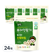 퓨어잇 핑거 동그란 야채링, 단호박, 40g, 24개