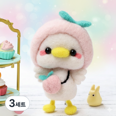 아트조이 DIY 양모펠트 키트, 3세트, 복숭아오리