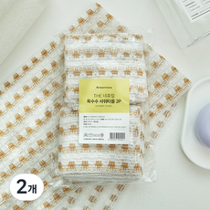 The Natural玉米纖維搓澡巾, 2入, 2個, 混色