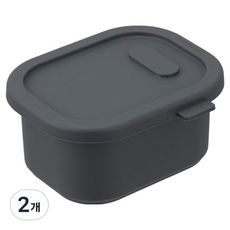 Diar Dolce 白金矽膠冷凍密封副食品儲存容器, 12 深灰色, 2個, 200ml