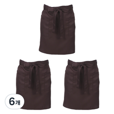티팜 커들 랩 앞치마 3p, 브라운, 6개