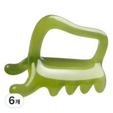 Glowus 頸肩頭皮刮痧板 一般款, 6個, 祖母綠色