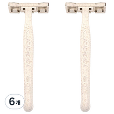 마켓링 여성용 간편한 면도기 아이보리, 6개, 1개입