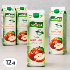 네이쳐렐라 착즙 사과 주스, 1L, 12개