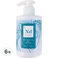 니치다운 발냄새 제거 풋샴푸 200ml, 6개, 1개입