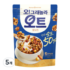 마켓오 오그래놀라 오트 통넛츠 시리얼, 360g, 5개