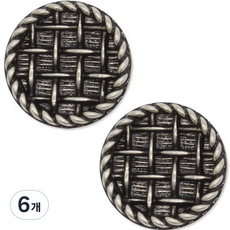 동대문단추왕 클로이 단추 21mm, 블랙Ni, 6개