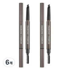 리르 다이아몬드 아이브로우 0.35g, 01 그레이 브라운, 6개