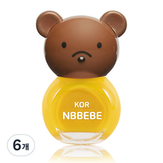 엔비베베 아동용 매니큐어, 비비드옐로우, 6개