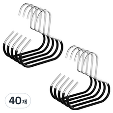 에이비엠코리아 원형 모자 넥타이 걸이, 블랙, 40개