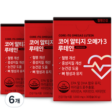 Hanmi Nutrition Core Omega-3 rTG型魚油葉黃素保健膠囊 30g, 30顆, 6盒