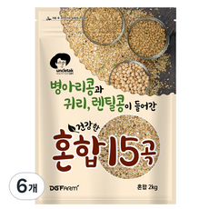 엉클탁 병아리콩과 귀리 렌틸이 들어간 혼합 15곡, 2kg, 6개