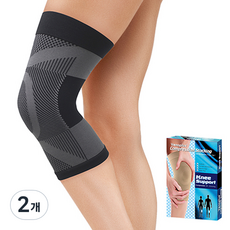 베노플러스 무릎 압박용 밴드 블랙 B108, 2개