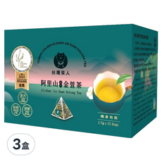 台灣茶人 阿里山風味金萱茶, 2.5g, 15包, 3盒