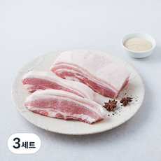 선진포크 한돈 삼겹살 수육용 + 분말스프 80g 세트 (냉장), 3세트, 1kg