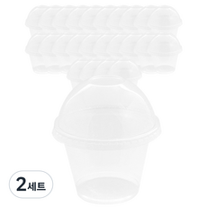 透明甜點杯 + 圓頂打孔蓋 9.2 x 10.5 cm, 25入, 2套