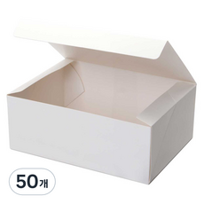 素色禮物盒 4號 21 x 15 x 8 cm, 50個, 白色