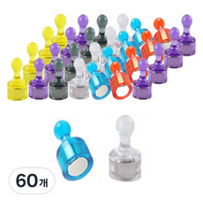 iMate圖釘彩色磁鐵, 隨機出貨, 60個