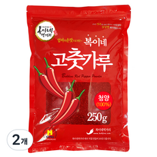 복이네먹거리 중국산 청양 고춧가루 아주매운맛 김치용, 250g, 2개