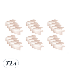 Everhouse 高級矽膠多功能邊角防撞角, 72個, 白色