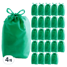부직포 복주머니 더스트백 10 x 19 cm 25p, 그린, 4개
